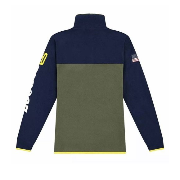 POLO Ralph Lauren Sweater Men’s Large Fleece Camo Blue Green Red New $198 - Picture 5 of 16